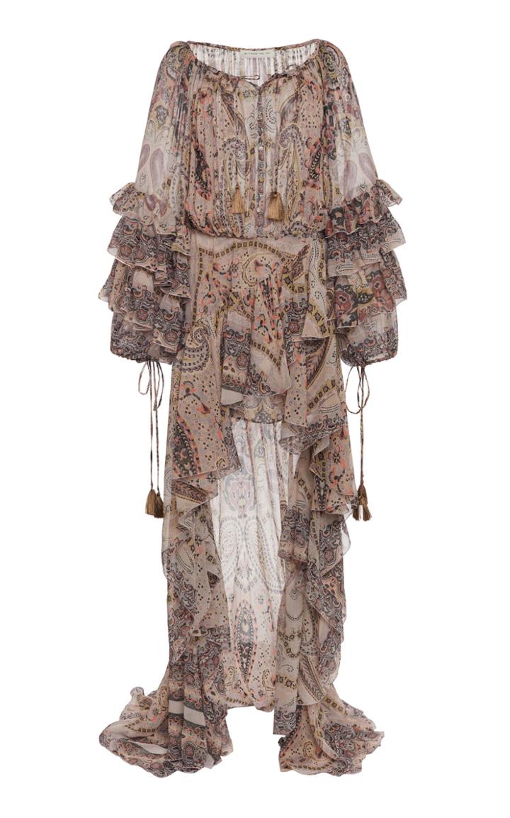 Moda Operandi Etro Tiered Paisley Silk Dress Size: 42