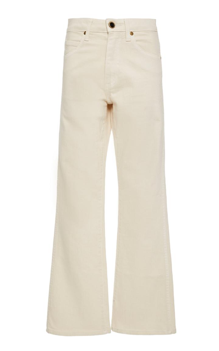 Khaite Vivian Cropped Flared Jeans Size: 27