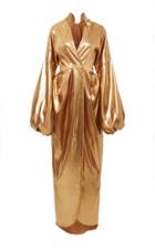 Yuliya Magdych Liquid Gold Wrap Dress