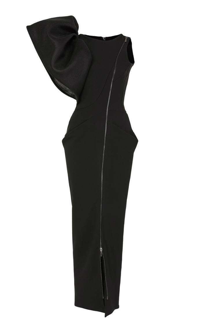 Maticevski Anticipate Leaf One Sleeve Dress