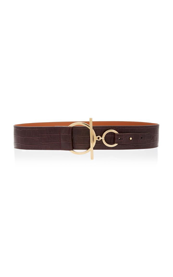 Maison Boinet Croc-effect Leather Belt