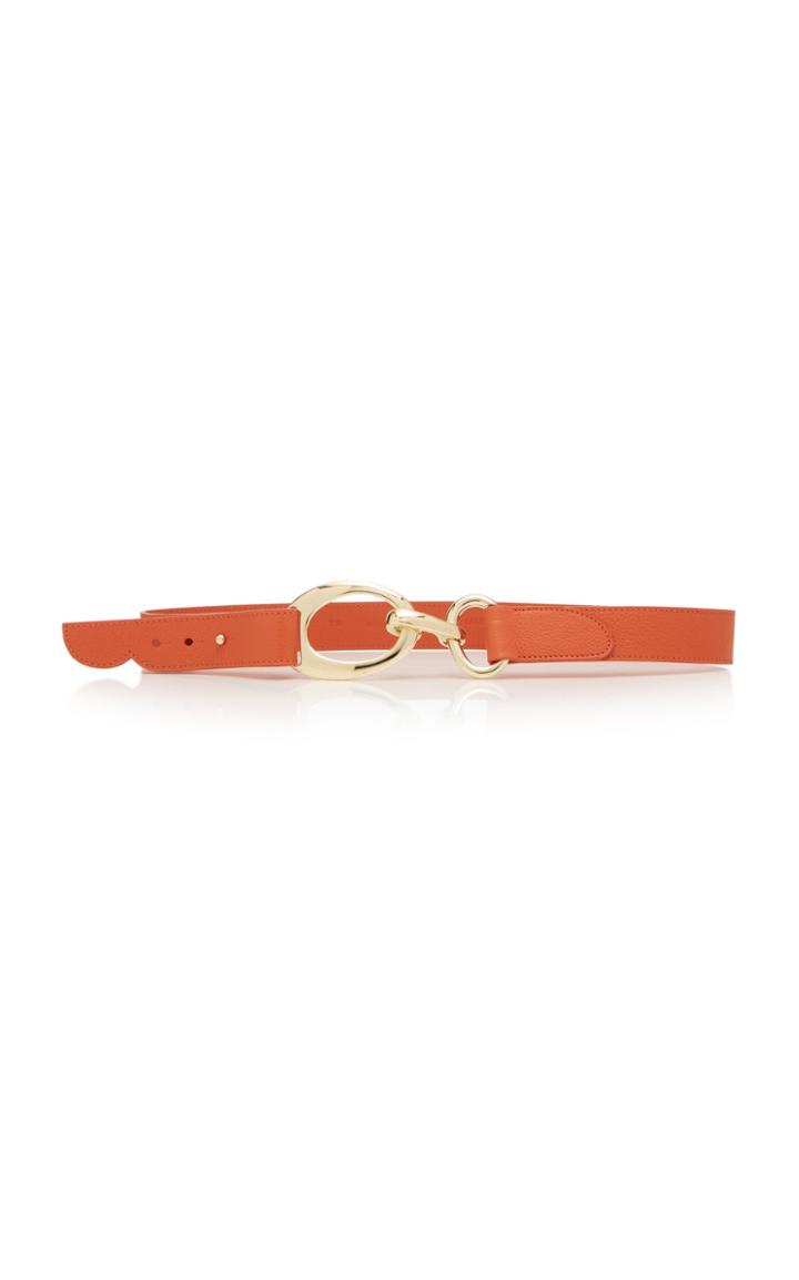 Maison Vaincourt Pebble-grain Leather Belt