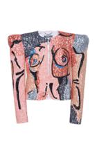 Moda Operandi Moschino Printed Sequined Jacket Size: 38