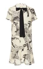 Red Valentino Phoenix Print Silk Mini Dress