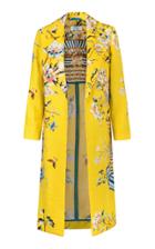Maison Alma Exclusive Floral-print Linen Coat