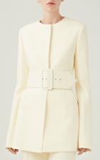 Moda Operandi Marina Moscone Belted Cotton Blazer