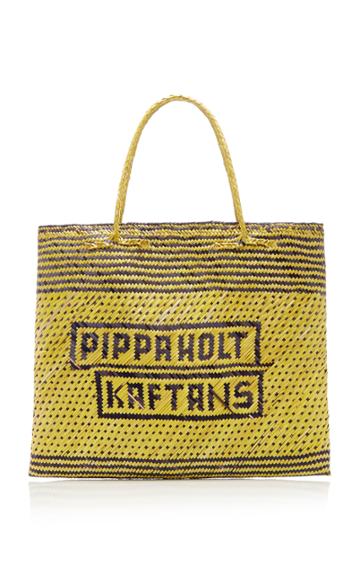 Pippa Holt Woven Palm Leaf Tote Bag