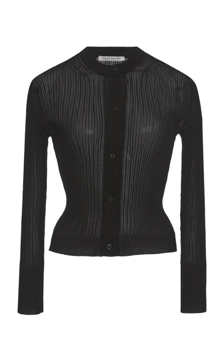 Moda Operandi Cecilie Bahnsen Felicity Ribbed-knit Cardigan