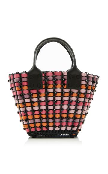 Truss Small Woven Beaded Leather Tote