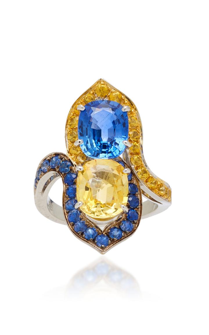 Fabio Salini Entrelac Blue And Yellow Sapphire Ring