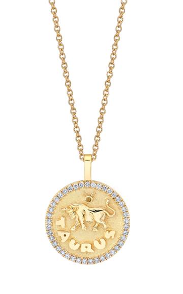 Moda Operandi Anita Ko 18k Gold Taurus Zodiac Necklace Size: Rose Gold