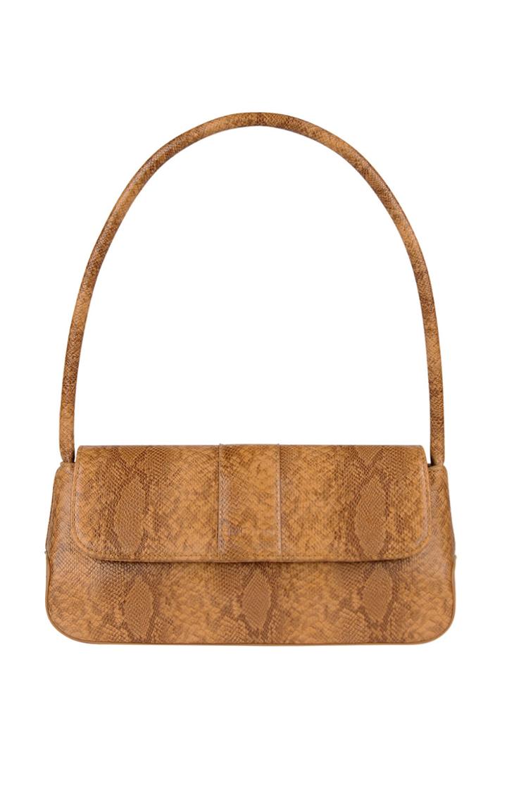 Moda Operandi Brie Leon The Camille Snake-effect Vegan Leather Shoulder Bag