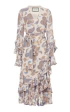 Alexis Abessa Wrap Midi Printed Dress