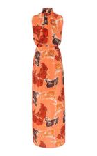 Johanna Ortiz Momentum High Neck Floral Silk Maxi Dress