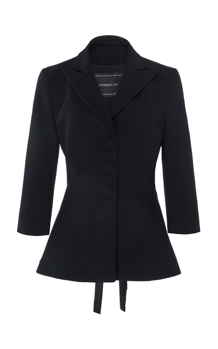 Andrew Gn Peplum Cady Blazer