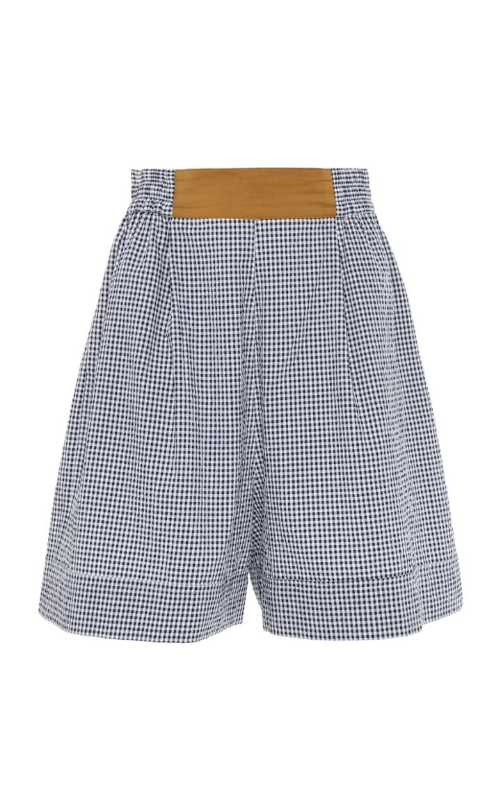 Moda Operandi Lee Mathews Billie Contrast-pocket Cotton-blend Gingham Short Size: 0