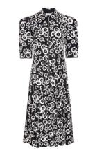 Michael Kors Collection Daisy-embroidered Crepe Midi Dress