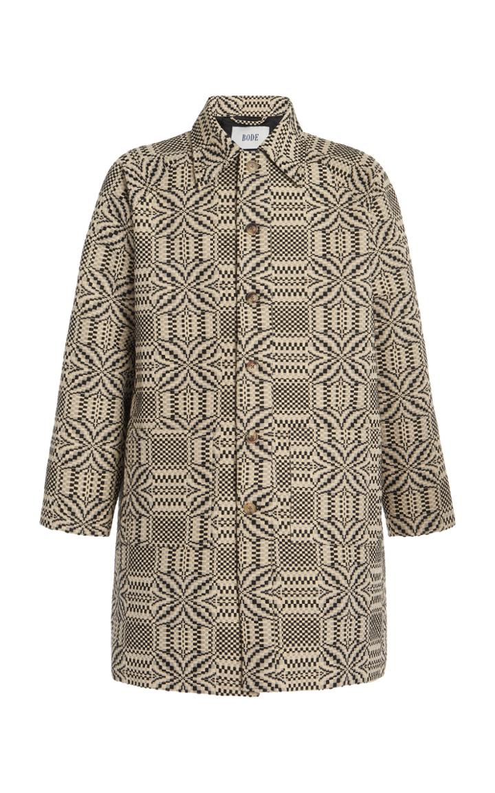 Moda Operandi Bode Black Coverlet Coat