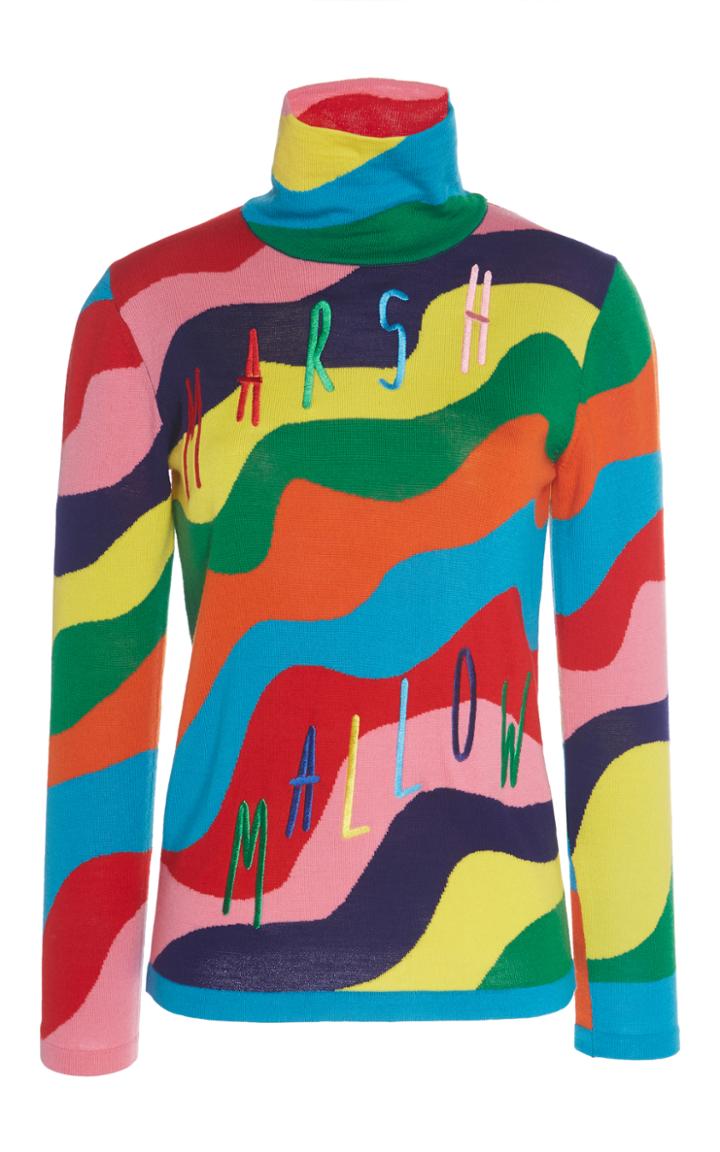 Mira Mikati Marshmallow Lovers Rainbow Turtleneck