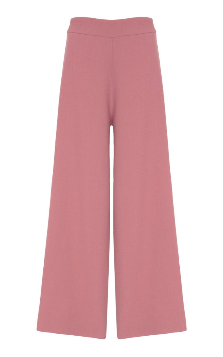 Bouguessa Double Wool Crepe Cropped Pants