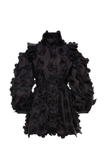 Moncler 4 Simone Rocha Floral-appliqud Shell Jacket