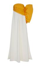 Moda Operandi Christian Siriano Strapless Bow-embellished Silk Dress Size: 2
