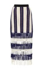 Self Portrait High-rise Crochet-knit Skirt