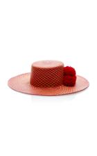 Sensi Studio Cordovez Two-tone Trinado Hat With Pom Poms