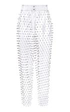 Balmain Sheer Spiked Straight-leg Plastic Pants