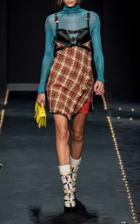 Versace Corset And Tweed Wool-blend Mini Dress