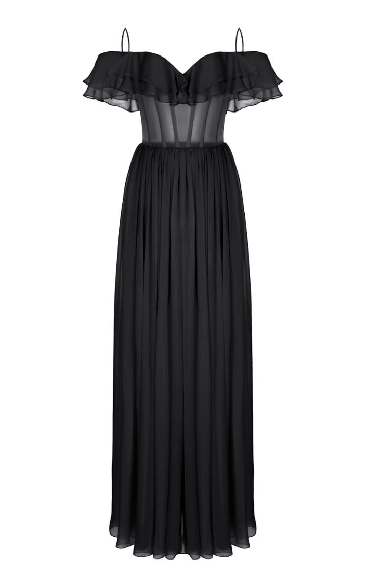 Moda Operandi Rasario Ruffled Silk-chiffon Corset Gown Size: 38