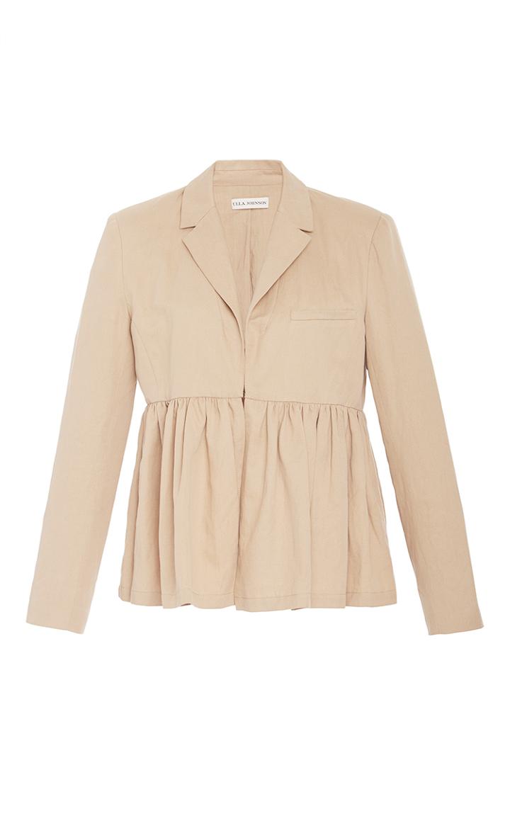 Ulla Johnson Amadie Pleated Peplum Blazer