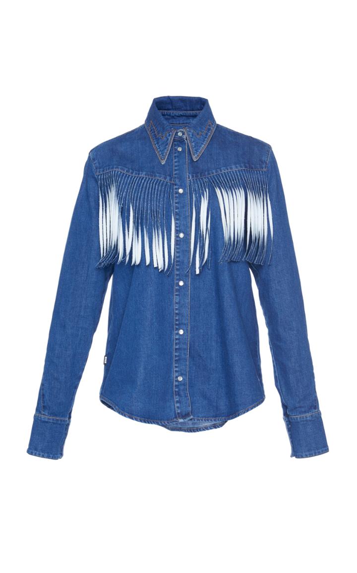 Msgm Snap Button Denim Shirt