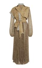 Silvia Tcherassi Laurie Trench-detailed Printed Chiffon Dress