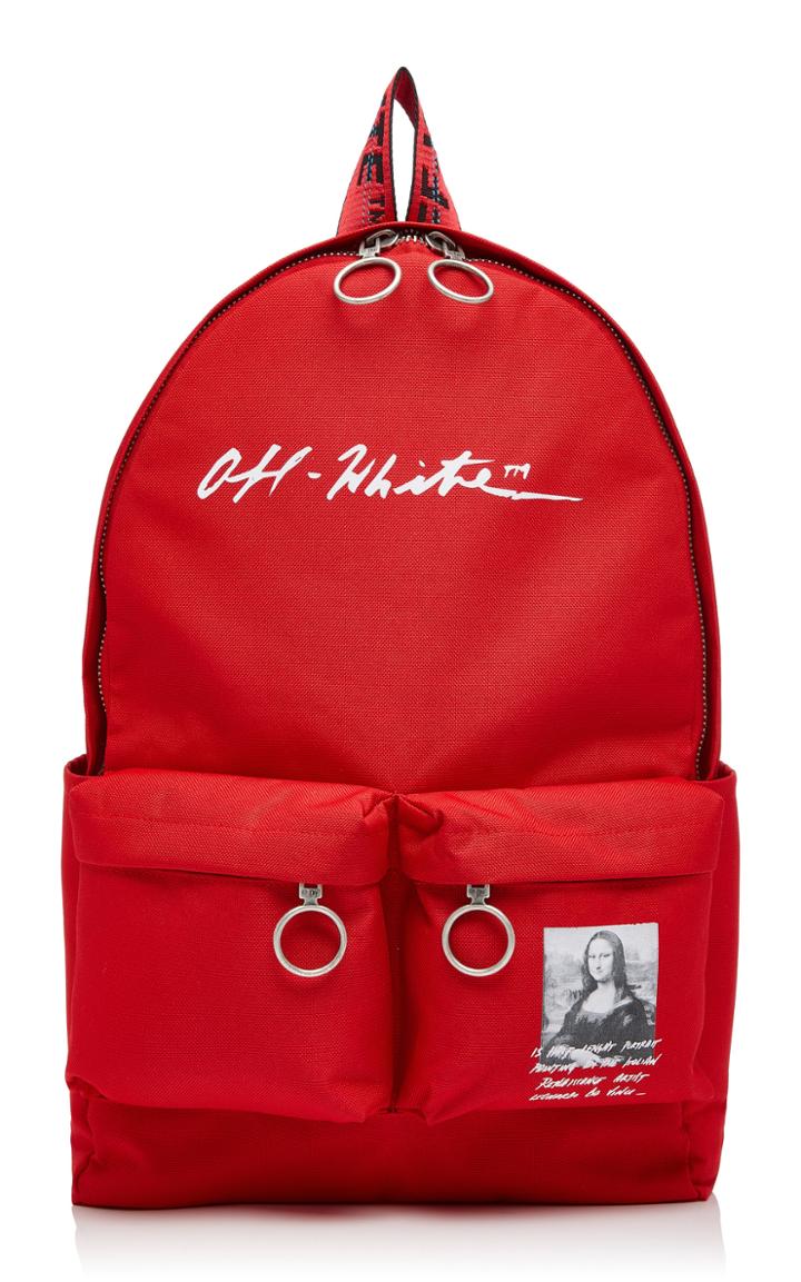 Off-white C/o Virgil Abloh Monnalisa Dual-pocket Logo Backpack