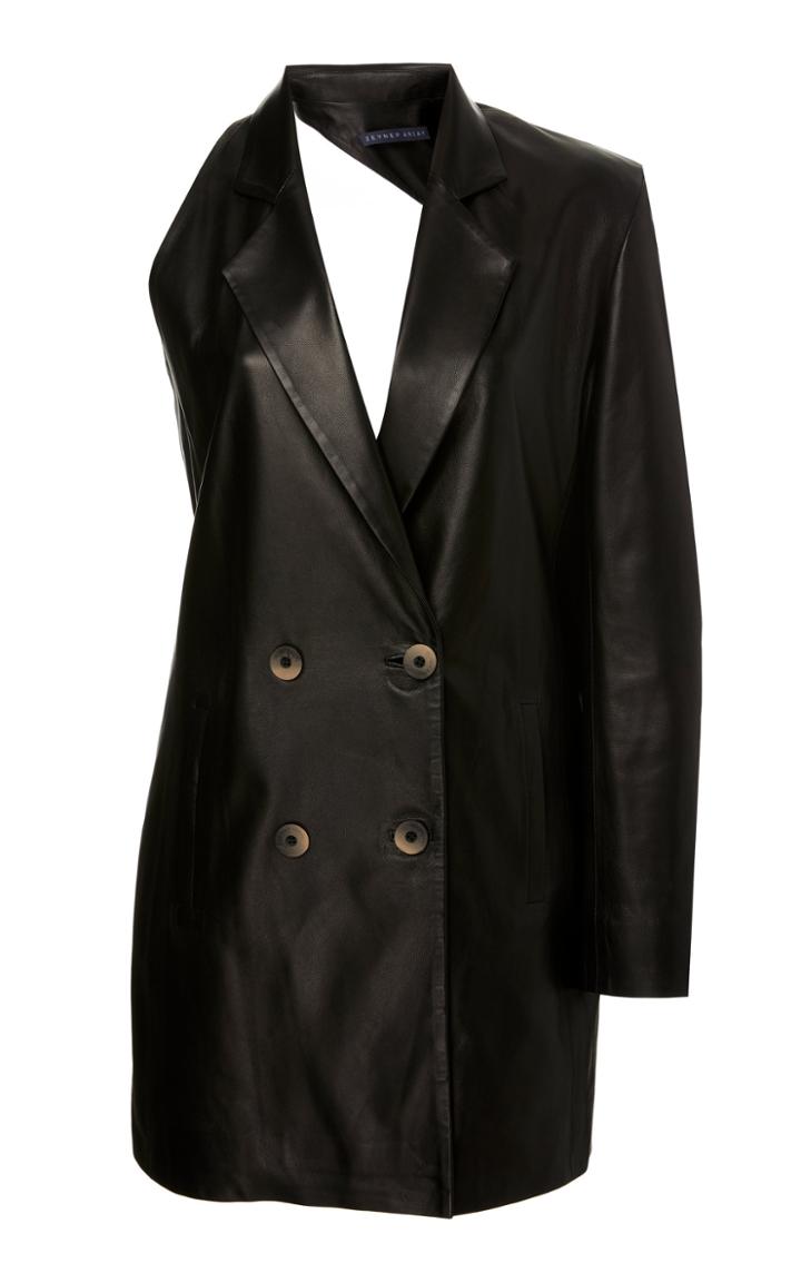 Zeynep Aray Leather Blazer Dress