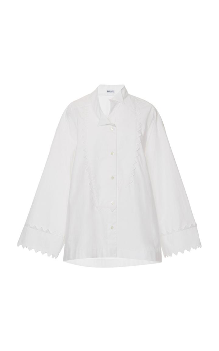 Moda Operandi Loewe Asymmetric Poplin Top Size: 34