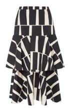 Johanna Ortiz Vanguard Tiered Ruffle Cotton Midi Skirt