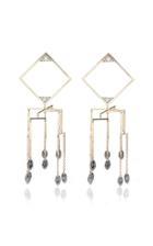 Ara Vartanian 18k White Gold Mobile Earring With 9.62ct Black Diamonds