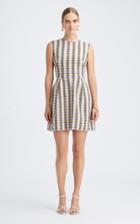 Moda Operandi Oscar De La Renta Plaid Mini Day Dress