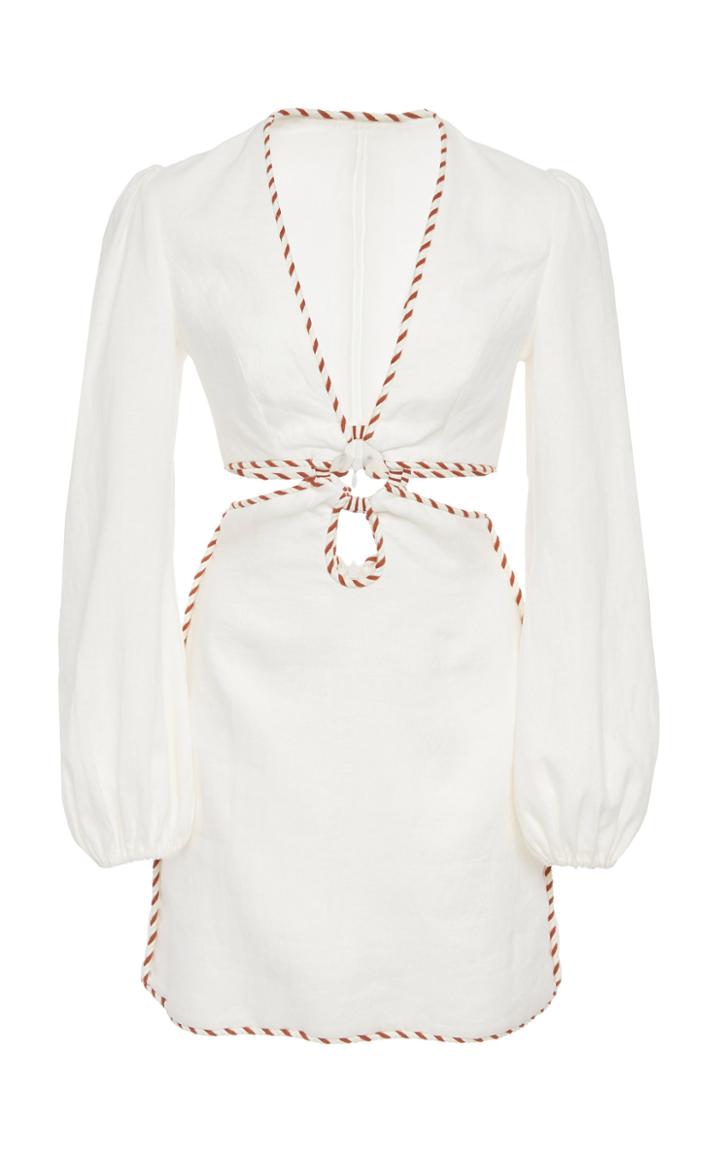 Zimmermann Corsage Braid Cutout Mini Dress