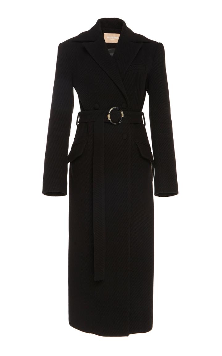 Matriel Belted Wool-blend Coat