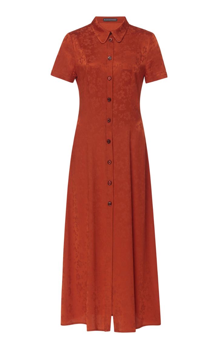 Alexachung Short Sleeve Jacquard Shirt Dress