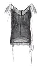 Amen Couture Crystal Embellished Net Top