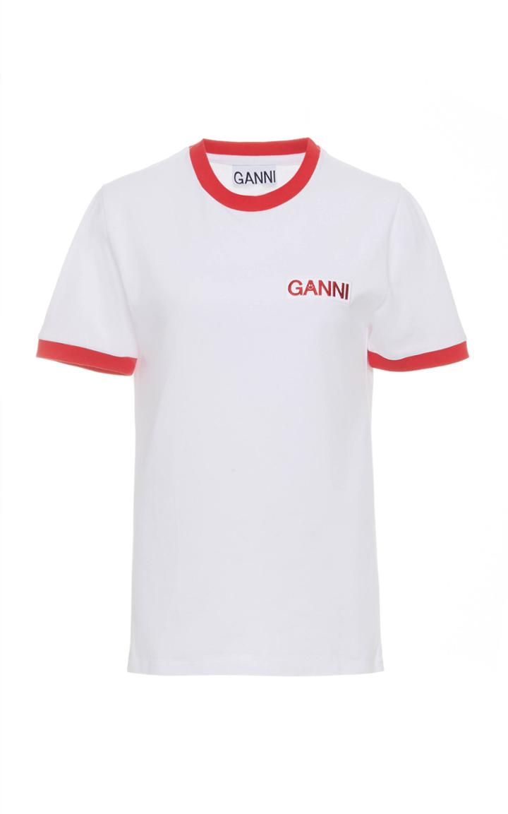 Ganni Basic Cotton Jersey T-shirt