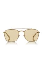 Maison Margiela + Maison Margiela Craft Aviator-style Gold-tone Sungla
