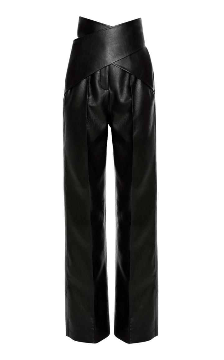 Moda Operandi Aleksandre Akhalkatsishvili High-rise Faux Leather Wrap Pants Size: Xs