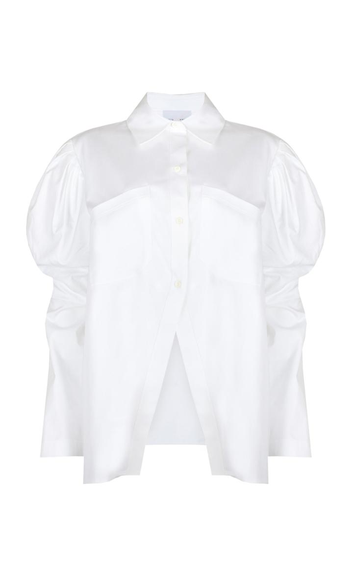 Moda Operandi Piece Of White Hana Puff-sleeve Poplin Shirt
