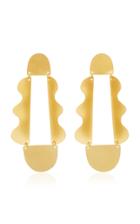 Annie Costello Brown Matisse Gold-tone Brass Earrings
