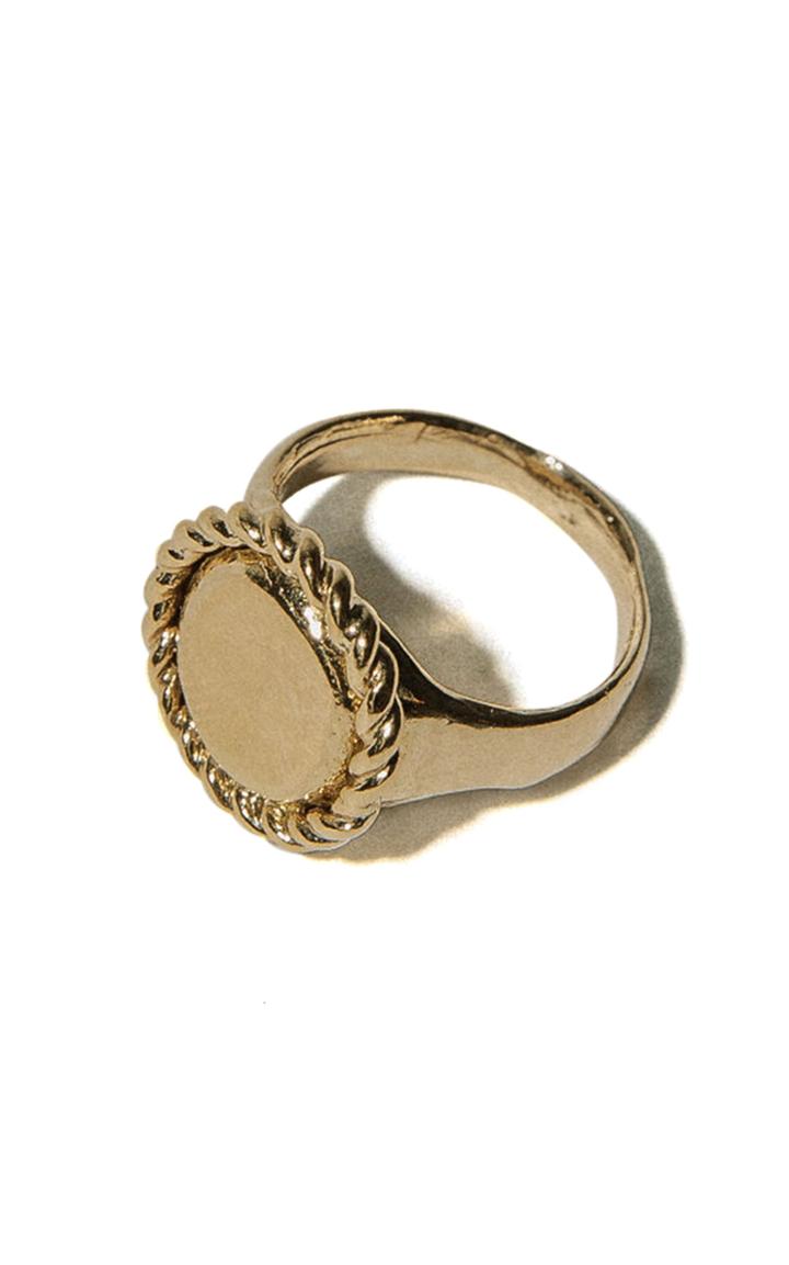 Moda Operandi Pamela Card Mother Goddess24k Gold-plated Ring